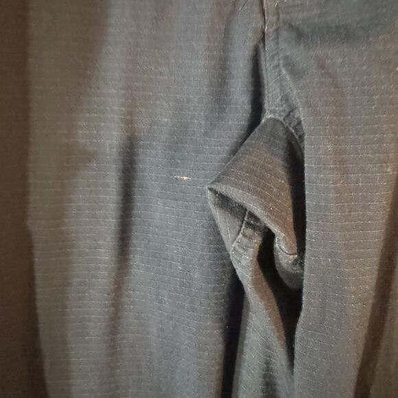 Carhartt XL Navy Blue Ripstop Cargo Work Pants Elastic Waist - Picture 3 of 9